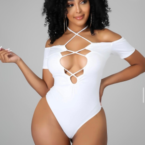 Ivory Embrace Cut-Out Bodysuit